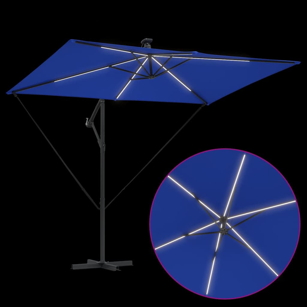 Umbrella Azurblau 294 x 200 x 270 cm Polyester and Aluminium