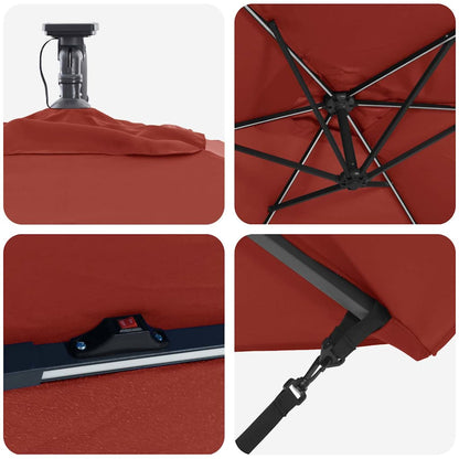 Umbrella Terracotta 294 x 200 x 270 cm Polyester and Aluminium