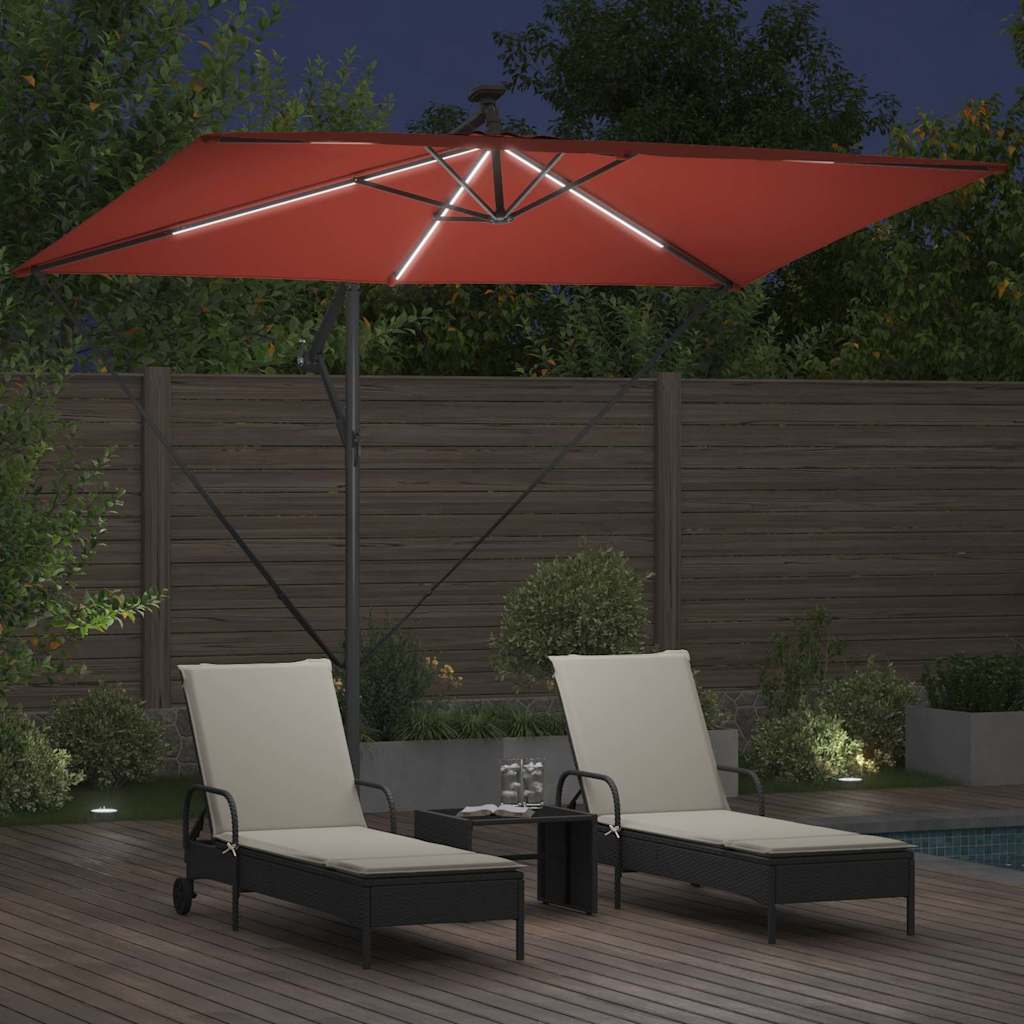 Umbrella Terracotta 294 x 200 x 270 cm Polyester and Aluminium