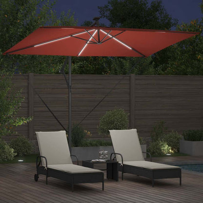 Umbrella Terracotta 294 x 200 x 270 cm Polyester and Aluminium