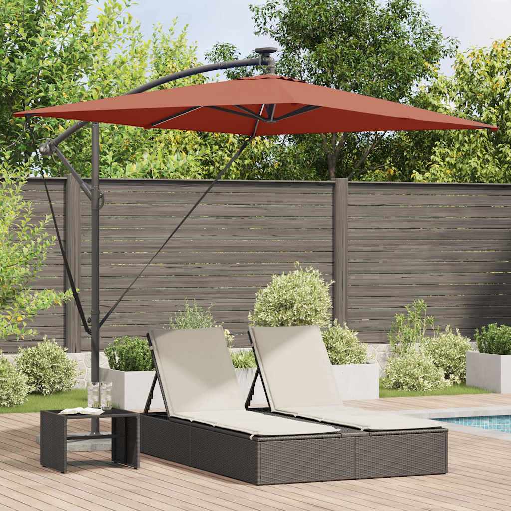 Umbrella Terracotta 294 x 200 x 270 cm Polyester and Aluminium
