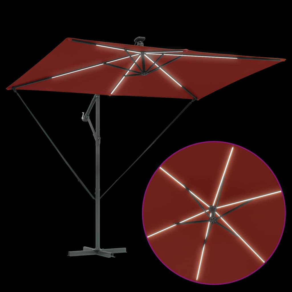 Umbrella Terracotta 294 x 200 x 270 cm Polyester and Aluminium