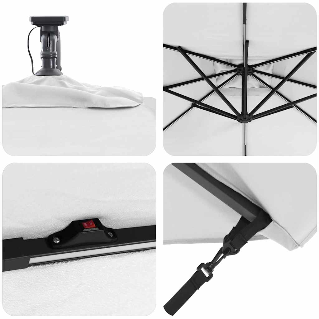 Umbrella Sand 249 x 249 x 250 cm Polyester and Aluminium