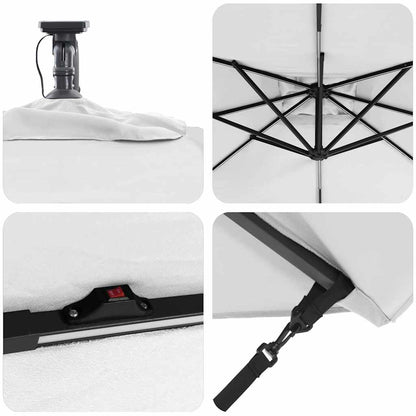 Umbrella Sand 249 x 249 x 250 cm Polyester and Aluminium