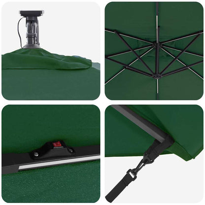 Umbrella Green 249 x 249 x 250 cm Polyester and Aluminium