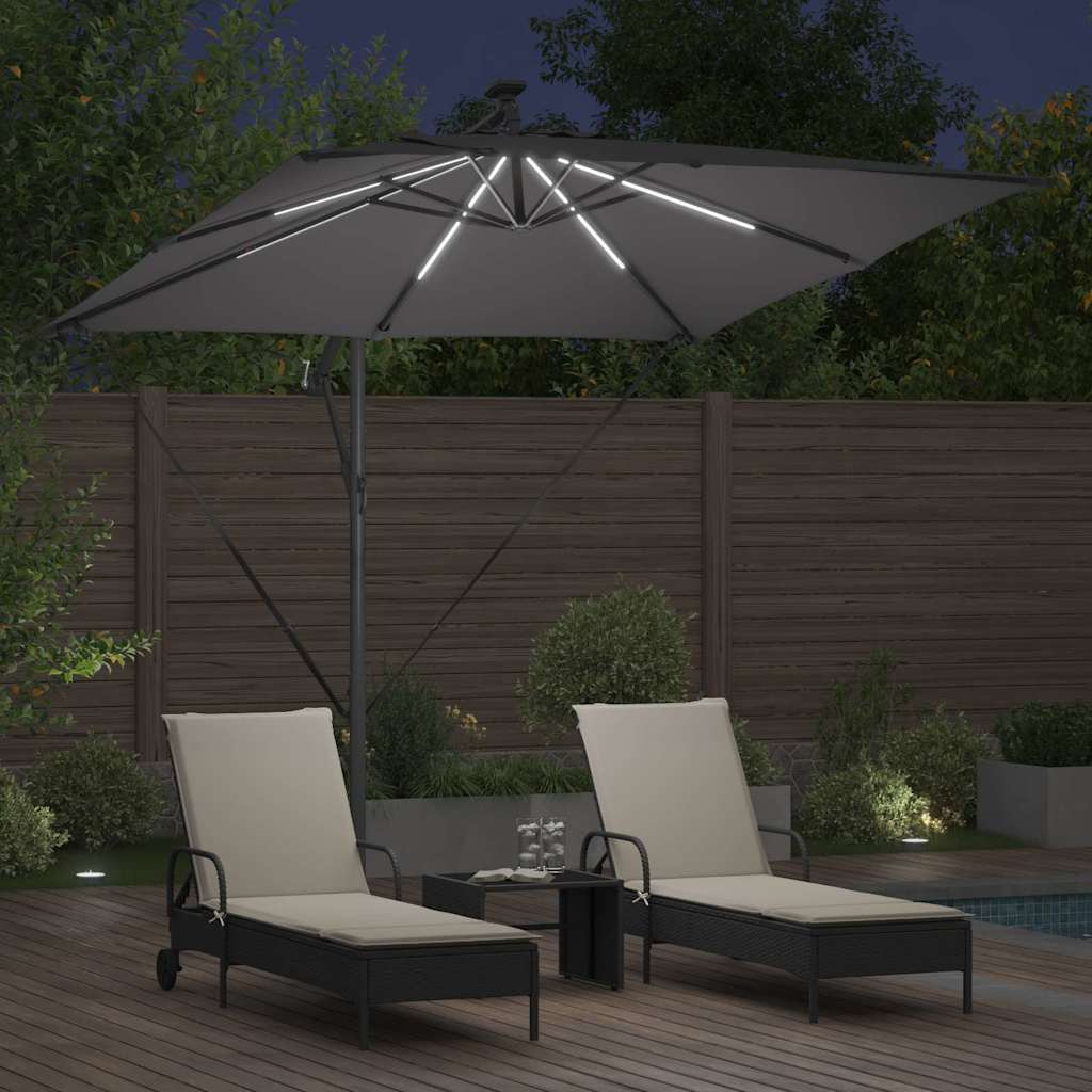 Umbrella Anthracite 249 x 249 x 250 cm Polyester and Aluminium