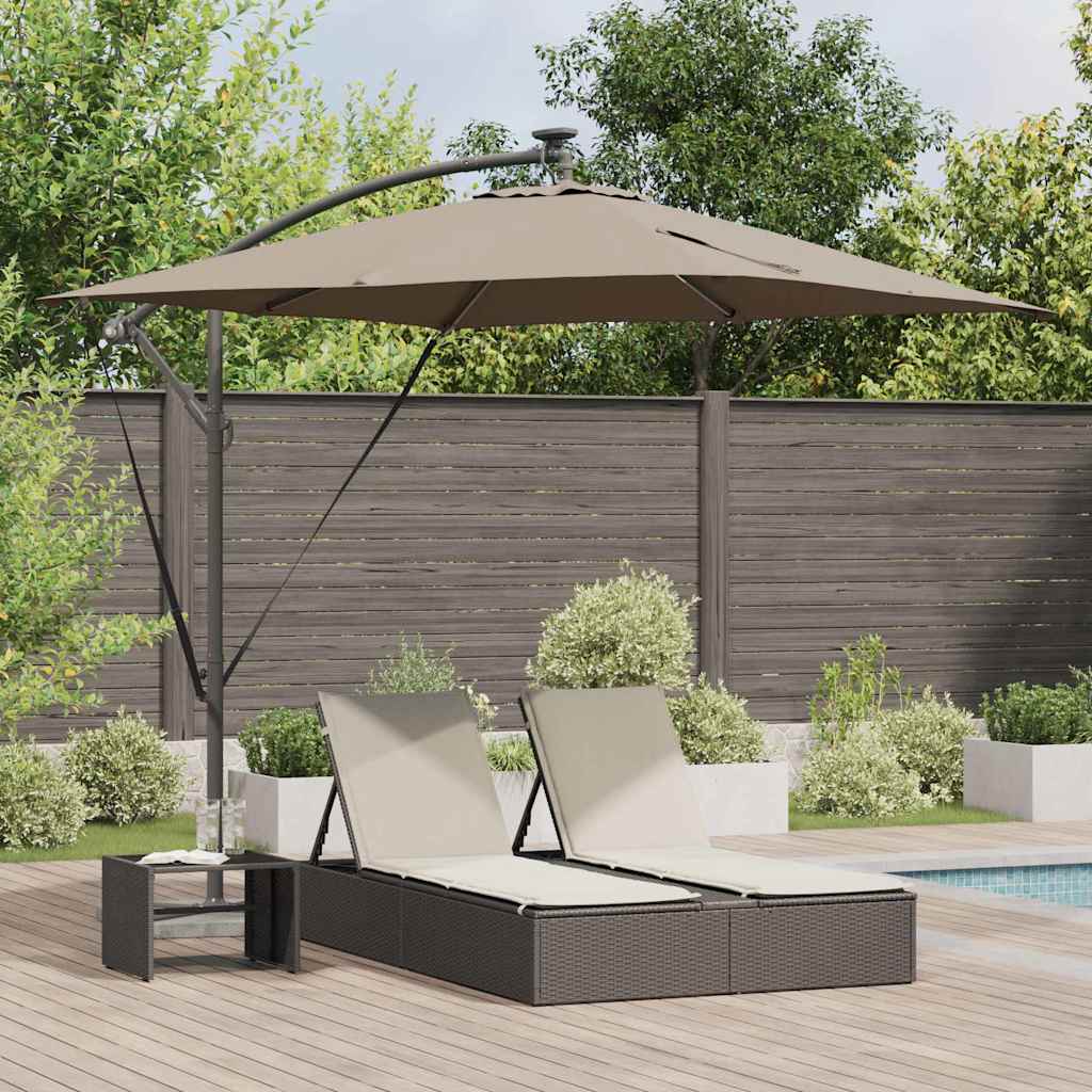 Umbrella Taupe 249 x 249 x 250 cm Polyester and Aluminium