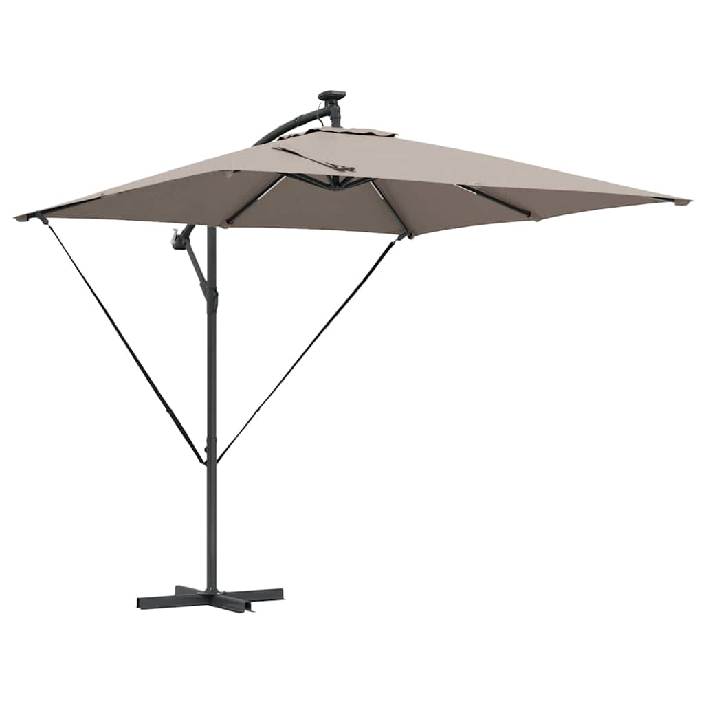 Umbrella Taupe 249 x 249 x 250 cm Polyester and Aluminium