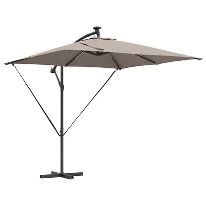Umbrella Taupe 249 x 249 x 250 cm Polyester and Aluminium