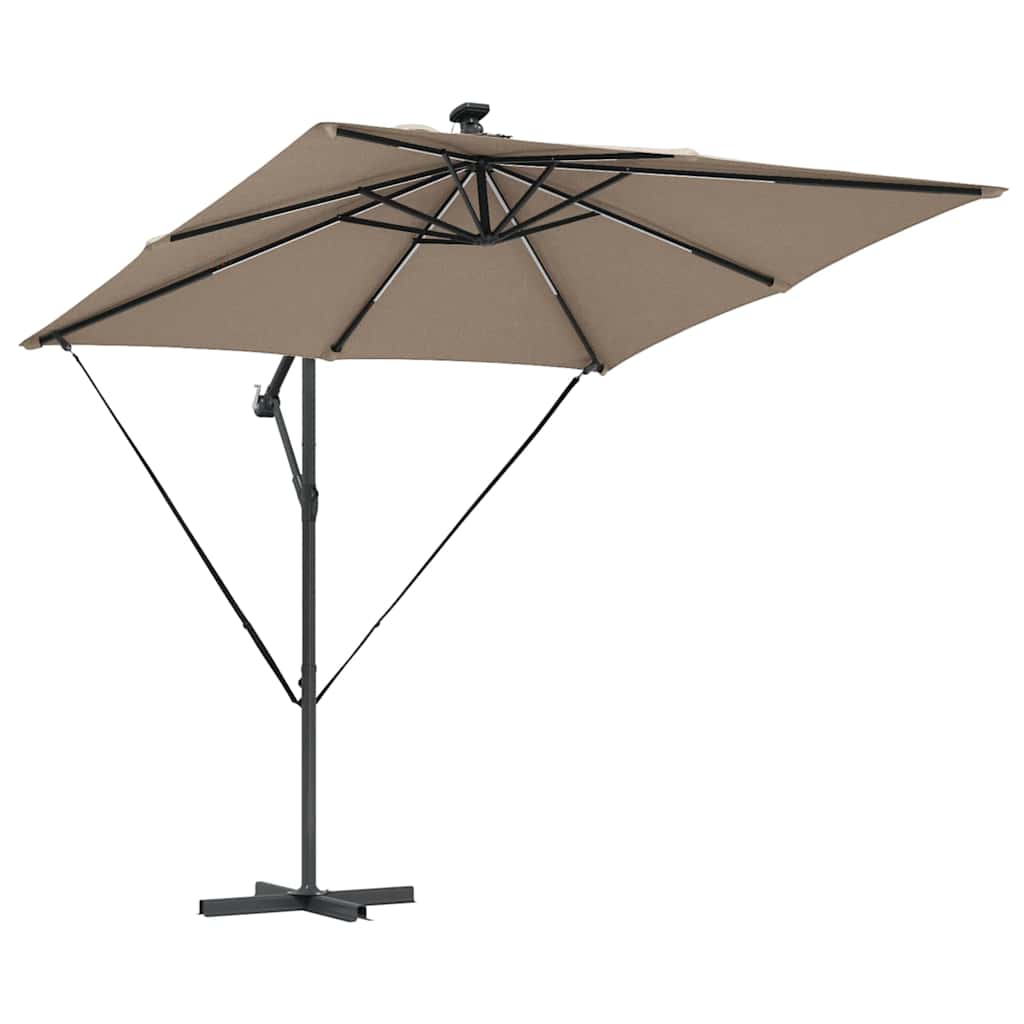 Umbrella Taupe 249 x 249 x 250 cm Polyester and Aluminium