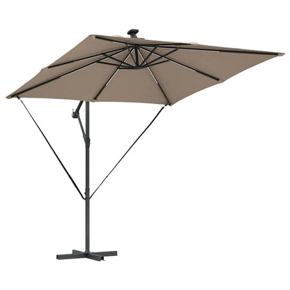 Umbrella Taupe 249 x 249 x 250 cm Polyester and Aluminium