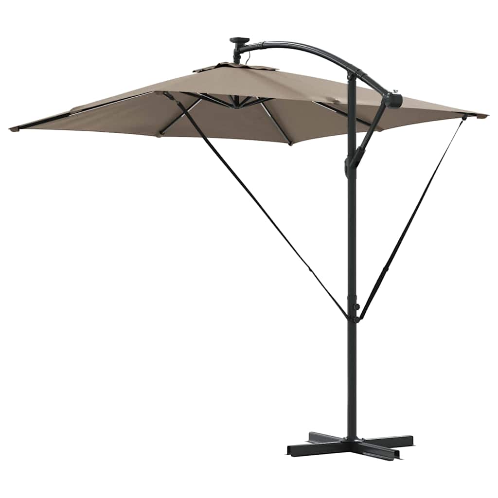 Umbrella Taupe 249 x 249 x 250 cm Polyester and Aluminium