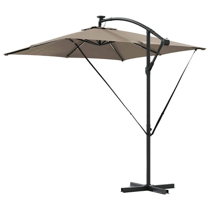 Umbrella Taupe 249 x 249 x 250 cm Polyester and Aluminium