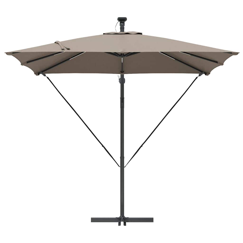 Umbrella Taupe 249 x 249 x 250 cm Polyester and Aluminium