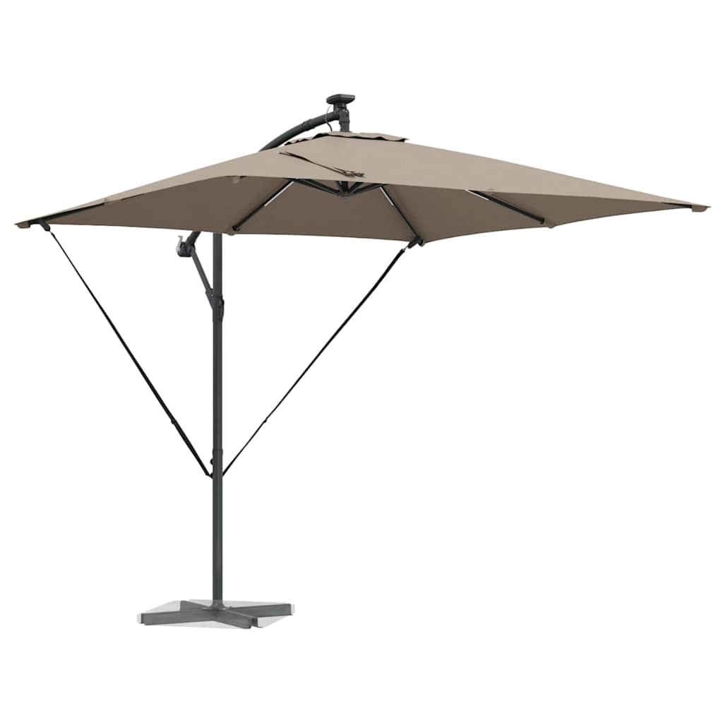 Umbrella Taupe 249 x 249 x 250 cm Polyester and Aluminium