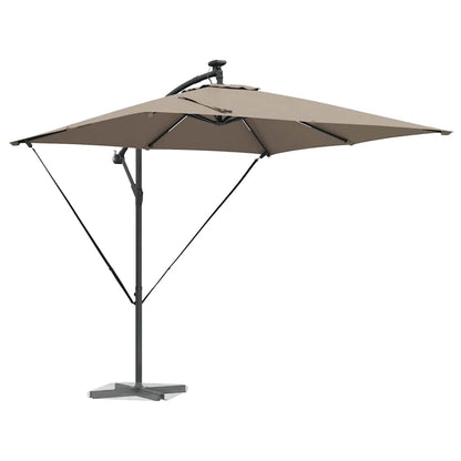 Umbrella Taupe 249 x 249 x 250 cm Polyester and Aluminium