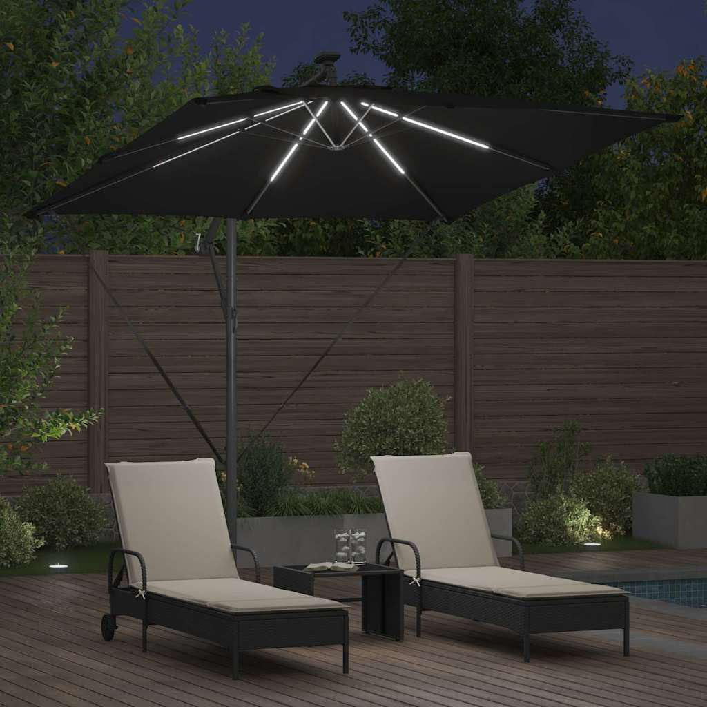Umbrella Black 249 x 249 x 250 cm Polyester and Aluminium