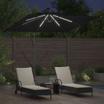 Umbrella Black 249 x 249 x 250 cm Polyester and Aluminium