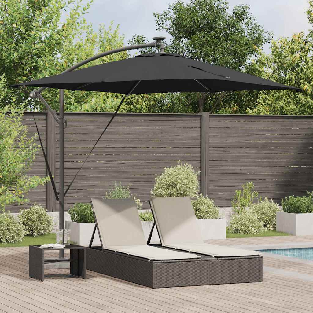 Umbrella Black 249 x 249 x 250 cm Polyester and Aluminium