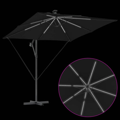 Umbrella Black 249 x 249 x 250 cm Polyester and Aluminium