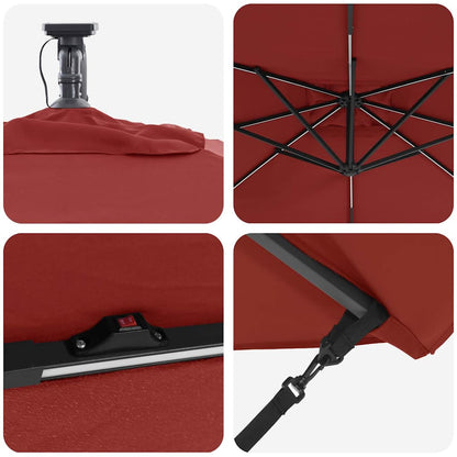 Umbrella Terracotta 249 x 249 x 250 cm Polyester and Aluminium