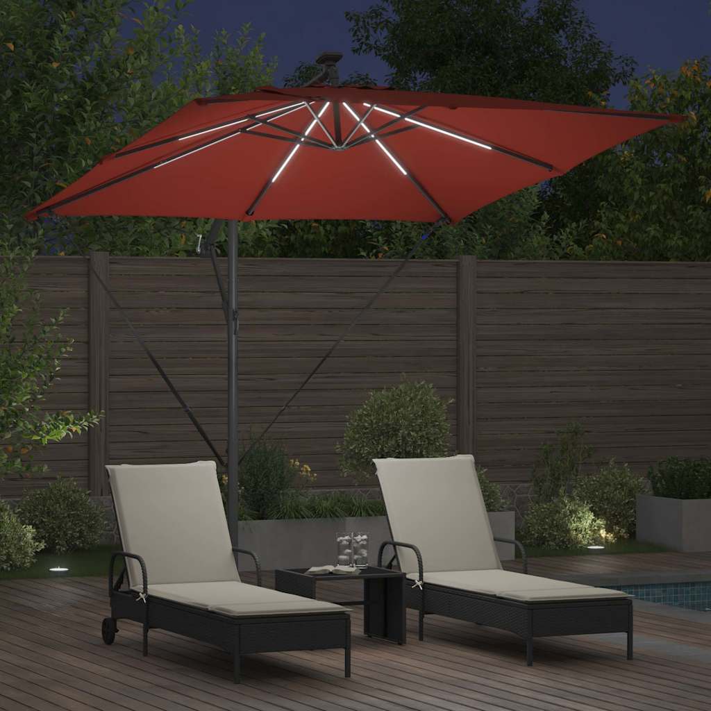 Umbrella Terracotta 249 x 249 x 250 cm Polyester and Aluminium