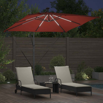 Umbrella Terracotta 249 x 249 x 250 cm Polyester and Aluminium