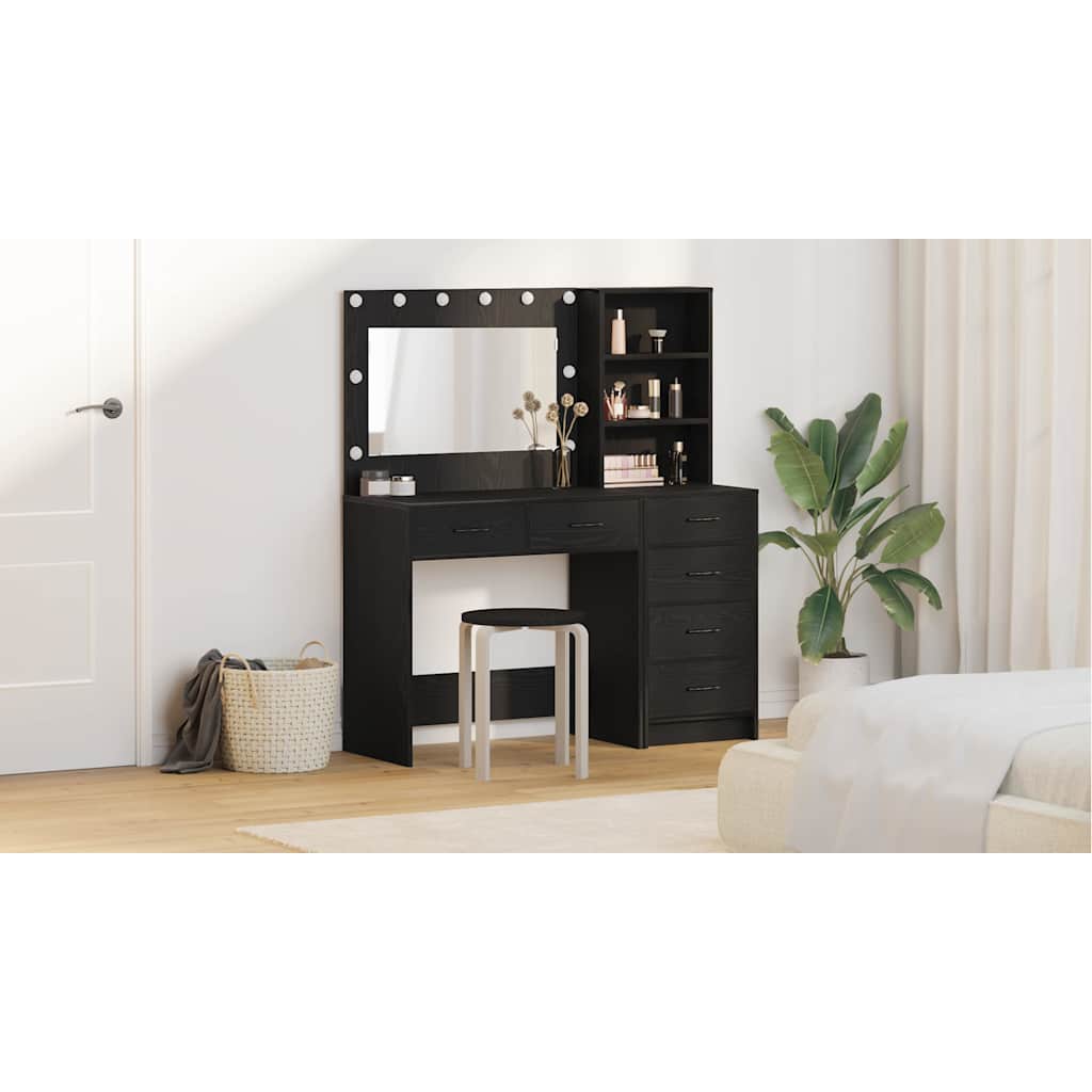 Dressing Table Black 78.5 x 41 x 135 cm Engineered wood