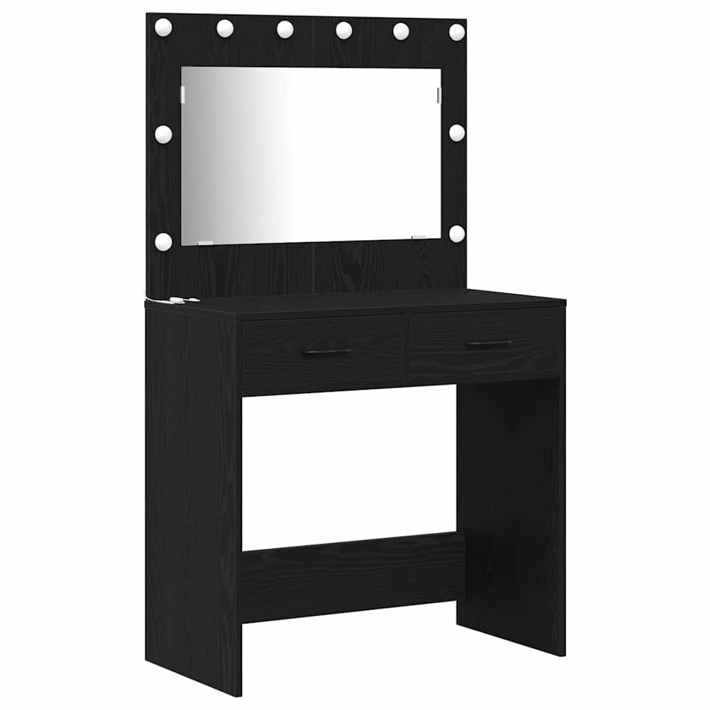 Dressing Table Black 78.5 x 41 x 135 cm Engineered wood