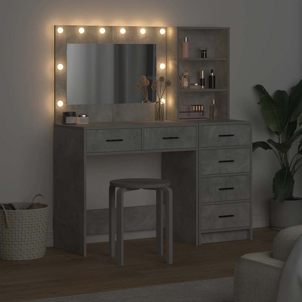 Dressing Table Grey 78.5 x 41 x 135 cm Engineered wood