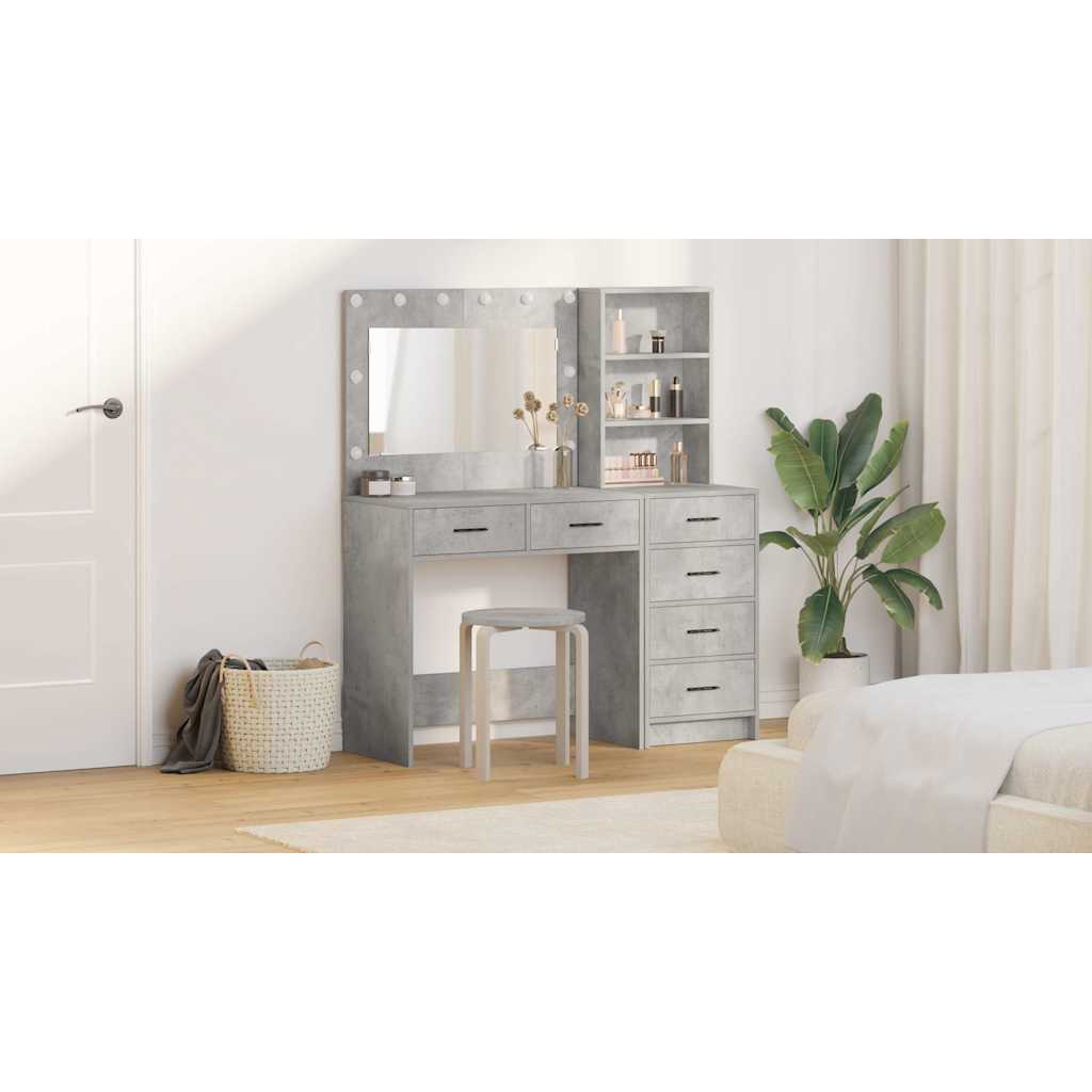 Dressing Table Grey 78.5 x 41 x 135 cm Engineered wood