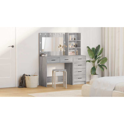 Dressing Table 2 pcs Light Grey 78.5 x 41 x 135 cm