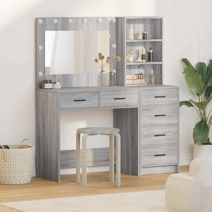 Dressing Table Light Grey 78.5 x 41 x 135 cm Engineered wood