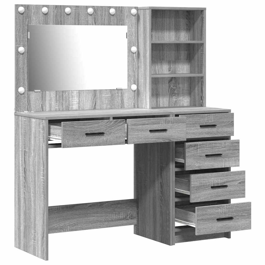 Dressing Table 2 pcs Light Grey 78.5 x 41 x 135 cm