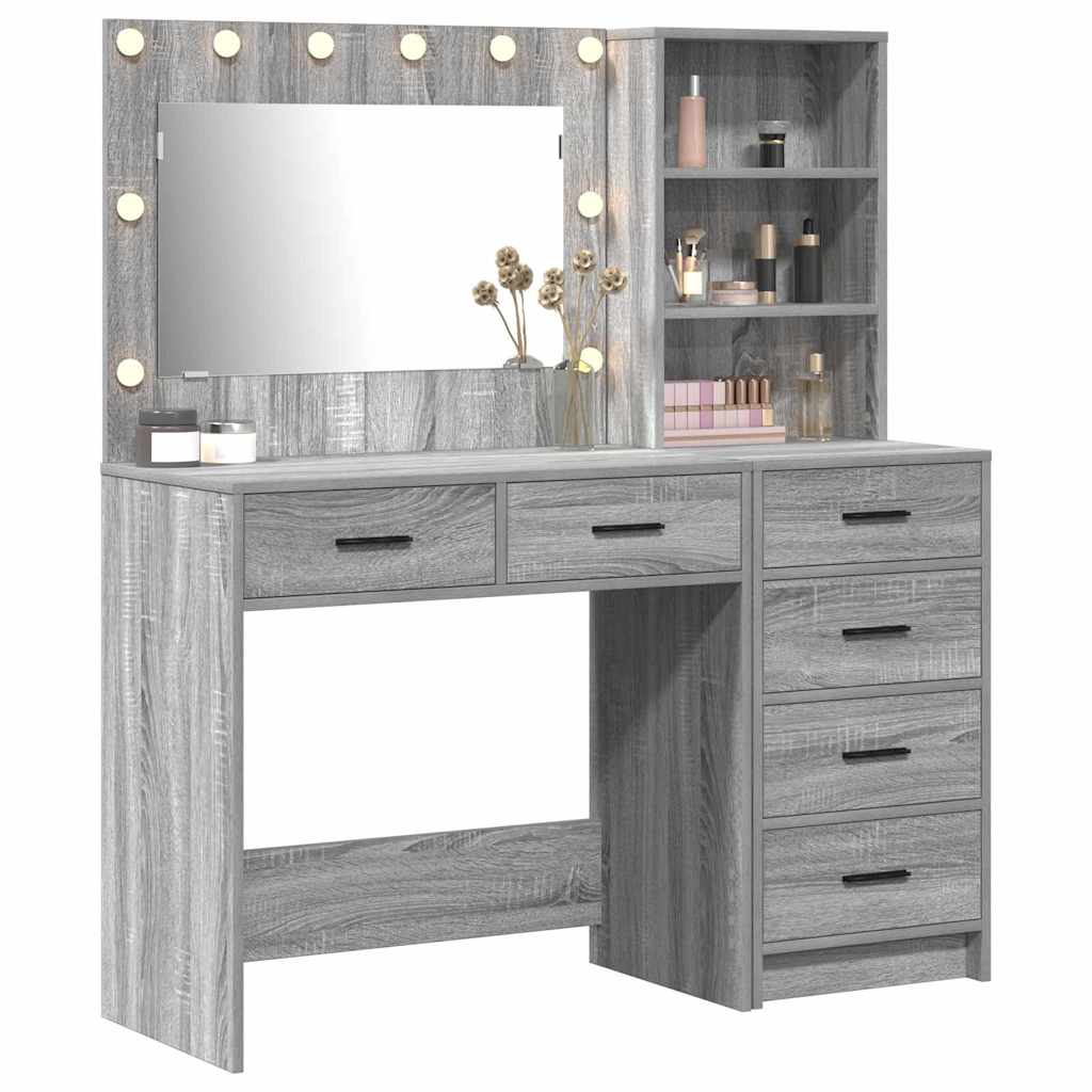 Dressing Table Light Grey 78.5 x 41 x 135 cm Engineered wood
