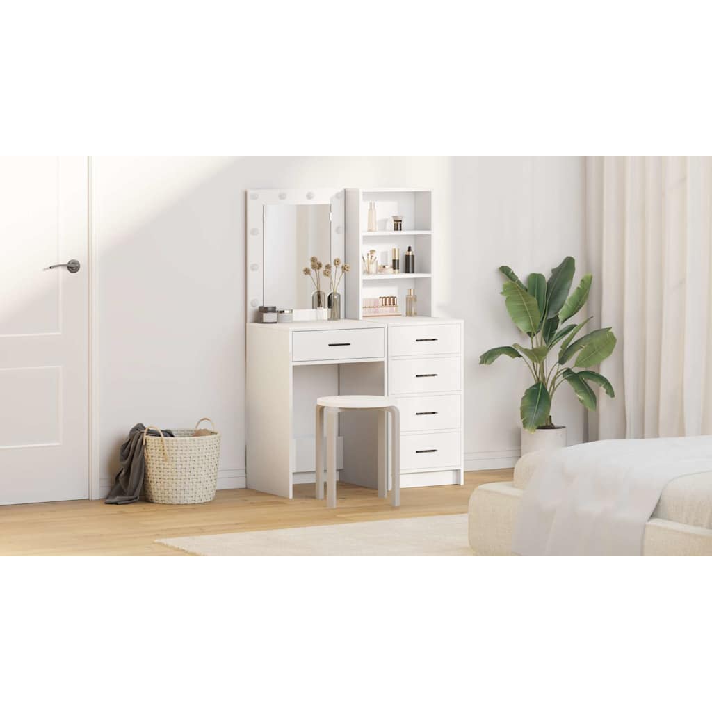 Dressing Table 2 pcs White 50 x 41 x 135 cm Engineered wood
