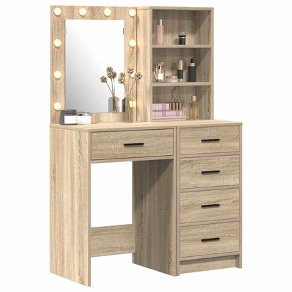 Dressing Table 2 pcs Brown 50 x 41 x 135 cm Engineered wood