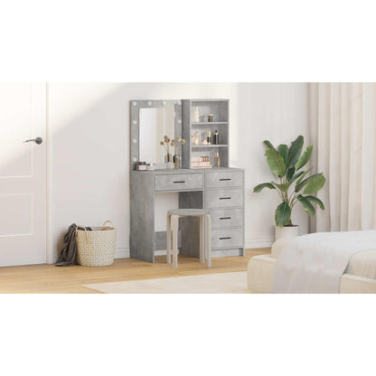 Dressing Table 2 pcs Grey 50 x 41 x 135 cm Engineered wood