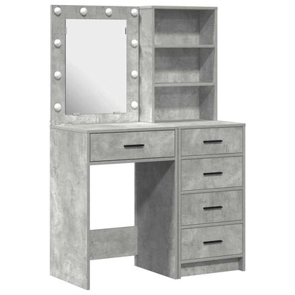 Dressing Table 2 pcs Grey 50 x 41 x 135 cm Engineered wood