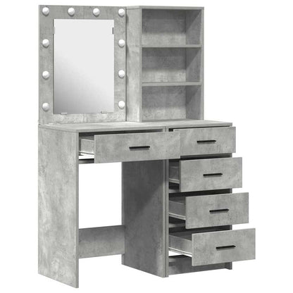 Dressing Table 2 pcs Grey 50 x 41 x 135 cm Engineered wood