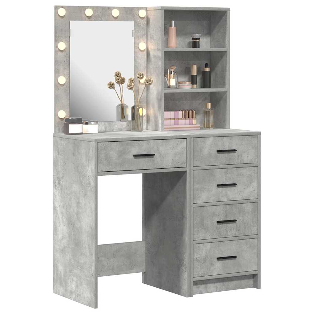 Dressing Table 2 pcs Grey 50 x 41 x 135 cm Engineered wood