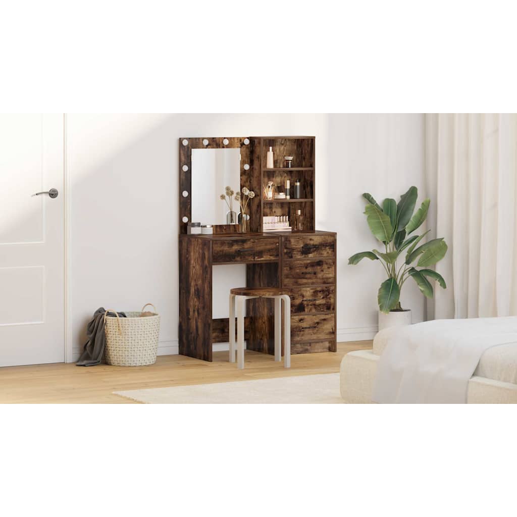 Dressing Table 2 pcs Brown 50 x 41 x 135 cm Engineered wood
