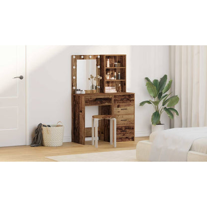 Dressing Table 2 pcs Brown 50 x 41 x 135 cm Engineered wood