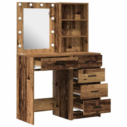 Dressing Table 2 pcs Brown 50 x 41 x 135 cm Engineered wood