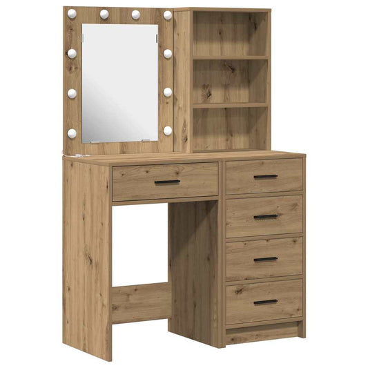 Dressing Table 2 pcs Brown 50 x 41 x 135 cm Engineered Wood