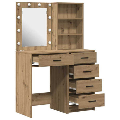 Dressing Table 2 pcs Brown 50 x 41 x 135 cm Engineered wood