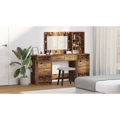 Dressing Table 3 pcs Brown 40 x 41 x 135 cm Engineered wood