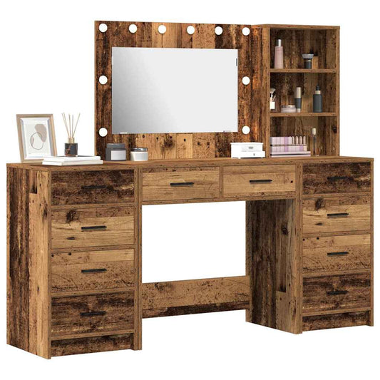 Dressing Table 3 pcs Brown 40 x 41 x 135 cm Engineered wood