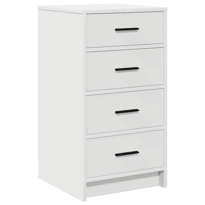 Dressing Table with Mirror Lights 3 pcs White Engineered wood