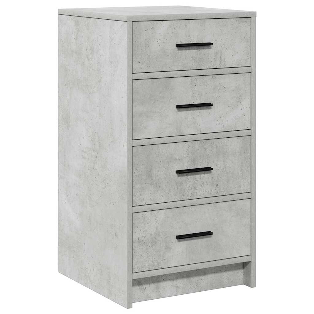 Dressing Table with Mirror Lights 3 pcs Grey Engineered wood